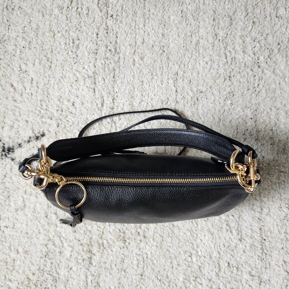 NWT Coach Black Leather Sutton Shoulder Crossbody Bag with Dust Bag - Picture 8 of 16